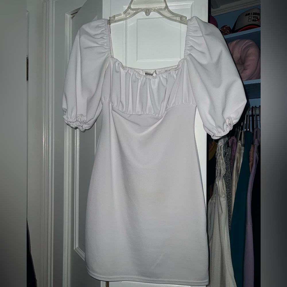 Missguided white mini dress